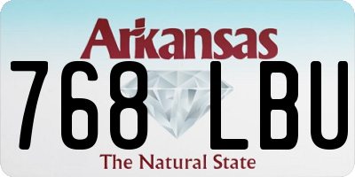 AR license plate 768LBU