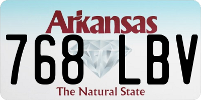 AR license plate 768LBV