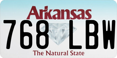 AR license plate 768LBW