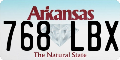 AR license plate 768LBX