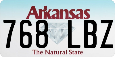 AR license plate 768LBZ