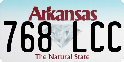 AR license plate 768LCC