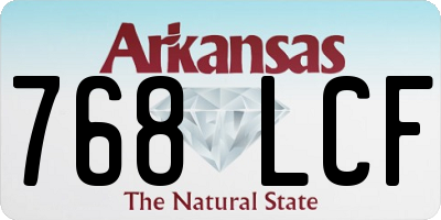 AR license plate 768LCF