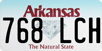 AR license plate 768LCH