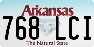 AR license plate 768LCI