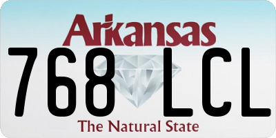 AR license plate 768LCL