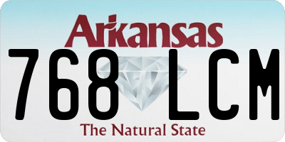 AR license plate 768LCM