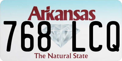 AR license plate 768LCQ