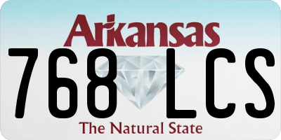 AR license plate 768LCS
