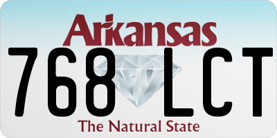 AR license plate 768LCT