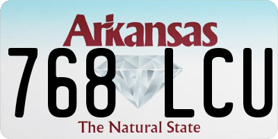 AR license plate 768LCU