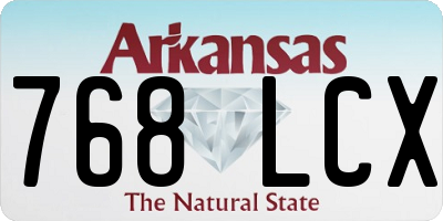 AR license plate 768LCX
