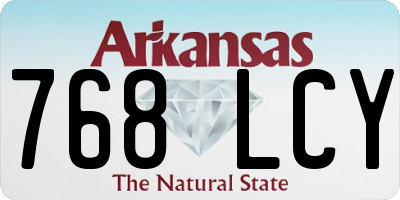 AR license plate 768LCY