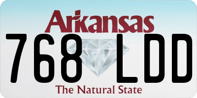 AR license plate 768LDD