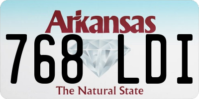 AR license plate 768LDI