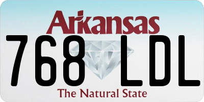 AR license plate 768LDL
