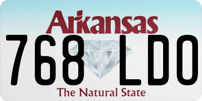 AR license plate 768LDO