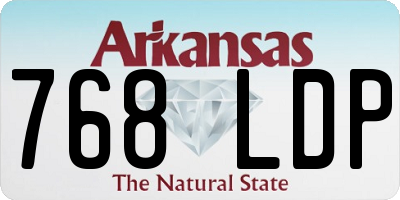 AR license plate 768LDP