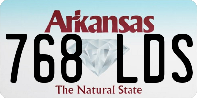 AR license plate 768LDS