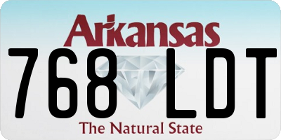AR license plate 768LDT