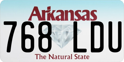 AR license plate 768LDU