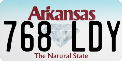 AR license plate 768LDY