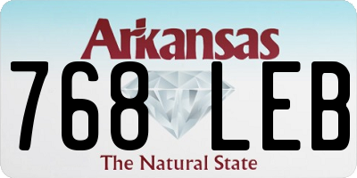 AR license plate 768LEB