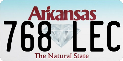 AR license plate 768LEC