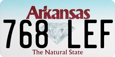 AR license plate 768LEF