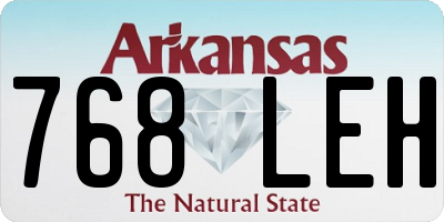 AR license plate 768LEH