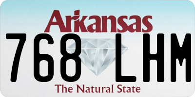 AR license plate 768LHM