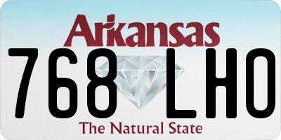 AR license plate 768LHO