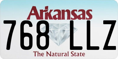 AR license plate 768LLZ
