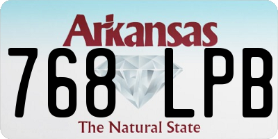 AR license plate 768LPB