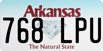 AR license plate 768LPU