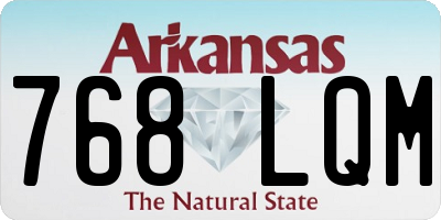 AR license plate 768LQM