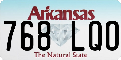 AR license plate 768LQO