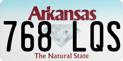 AR license plate 768LQS