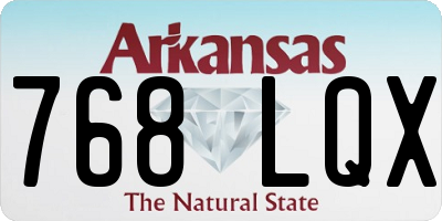 AR license plate 768LQX