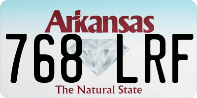 AR license plate 768LRF