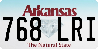 AR license plate 768LRI