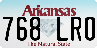 AR license plate 768LRO