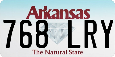 AR license plate 768LRY