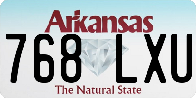 AR license plate 768LXU
