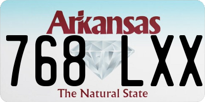 AR license plate 768LXX