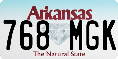 AR license plate 768MGK