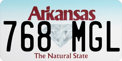 AR license plate 768MGL