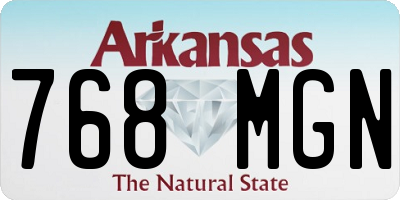 AR license plate 768MGN