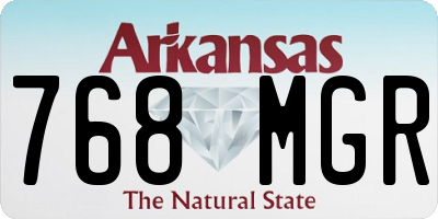 AR license plate 768MGR
