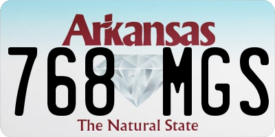 AR license plate 768MGS